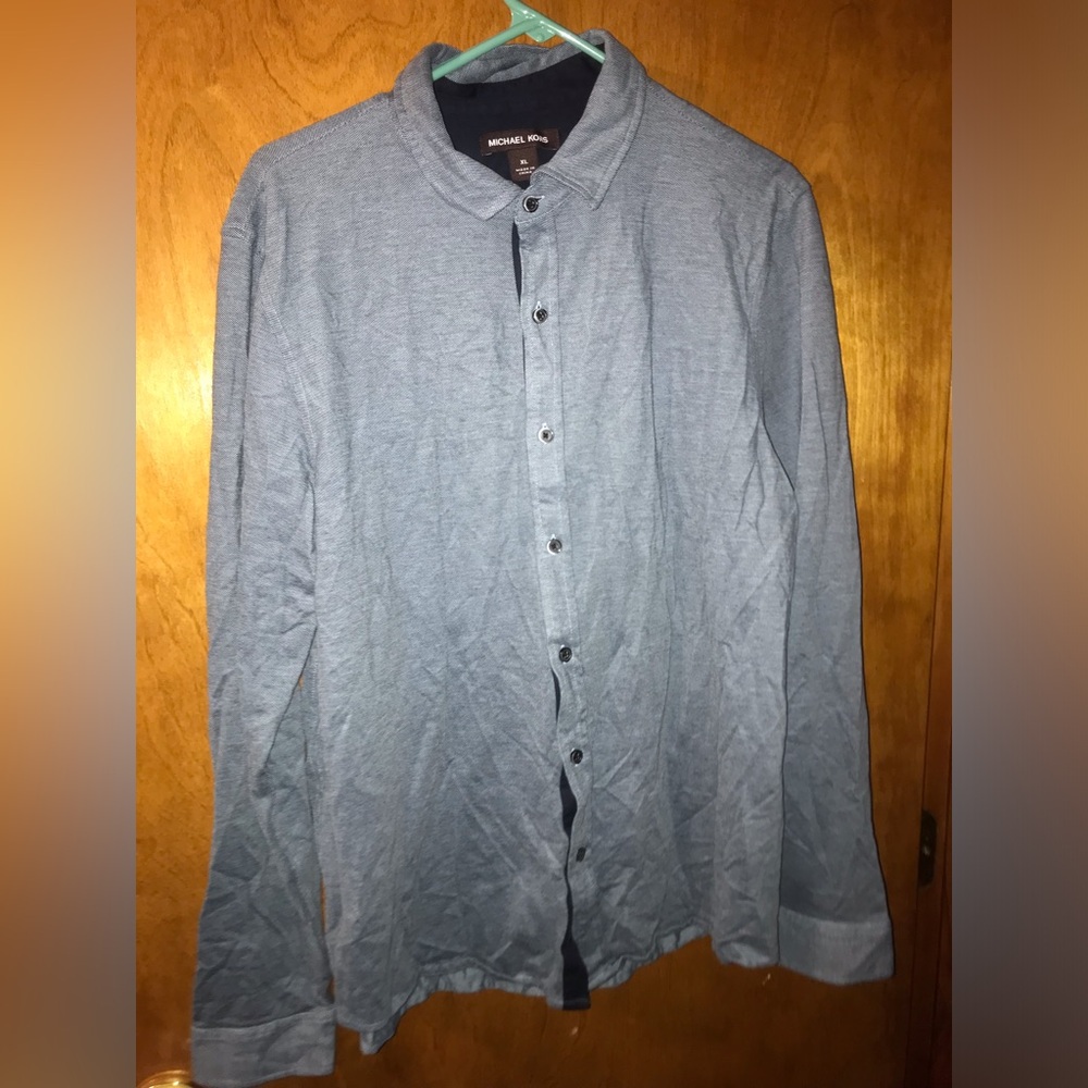 Michael Kors Light Blue Button-Up Shirt Size XL